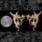 Raw Brass Flying Dragon Pendants Stampings One Pair of Dragons - B-P77
